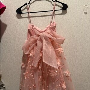 Elegant Pink Floral Dress